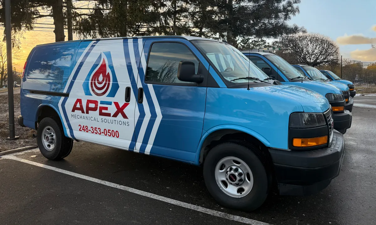 Apex Mechanical Vans Parked
